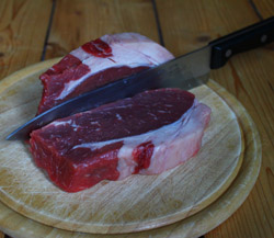 geschnittenes Rindfleisch